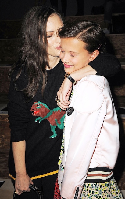 Winona Ryder, Millie Bobby Brown, NYFW